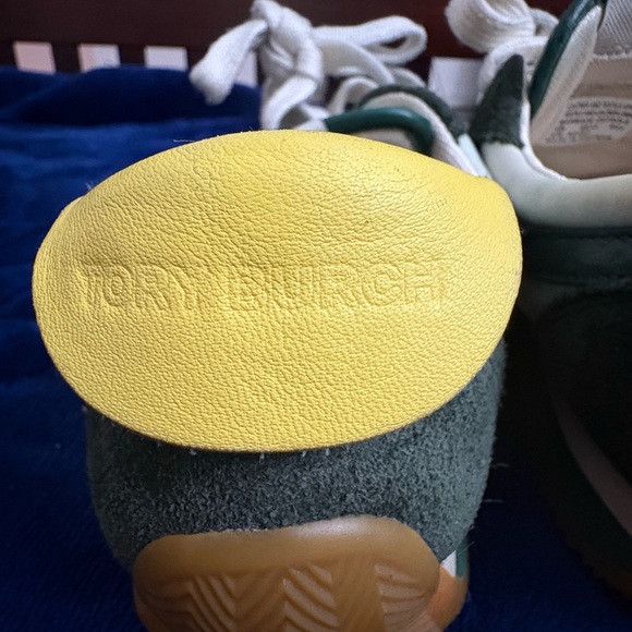 Tory Burch Green and White Sneakers Sz 6 - Picture 5 of 7